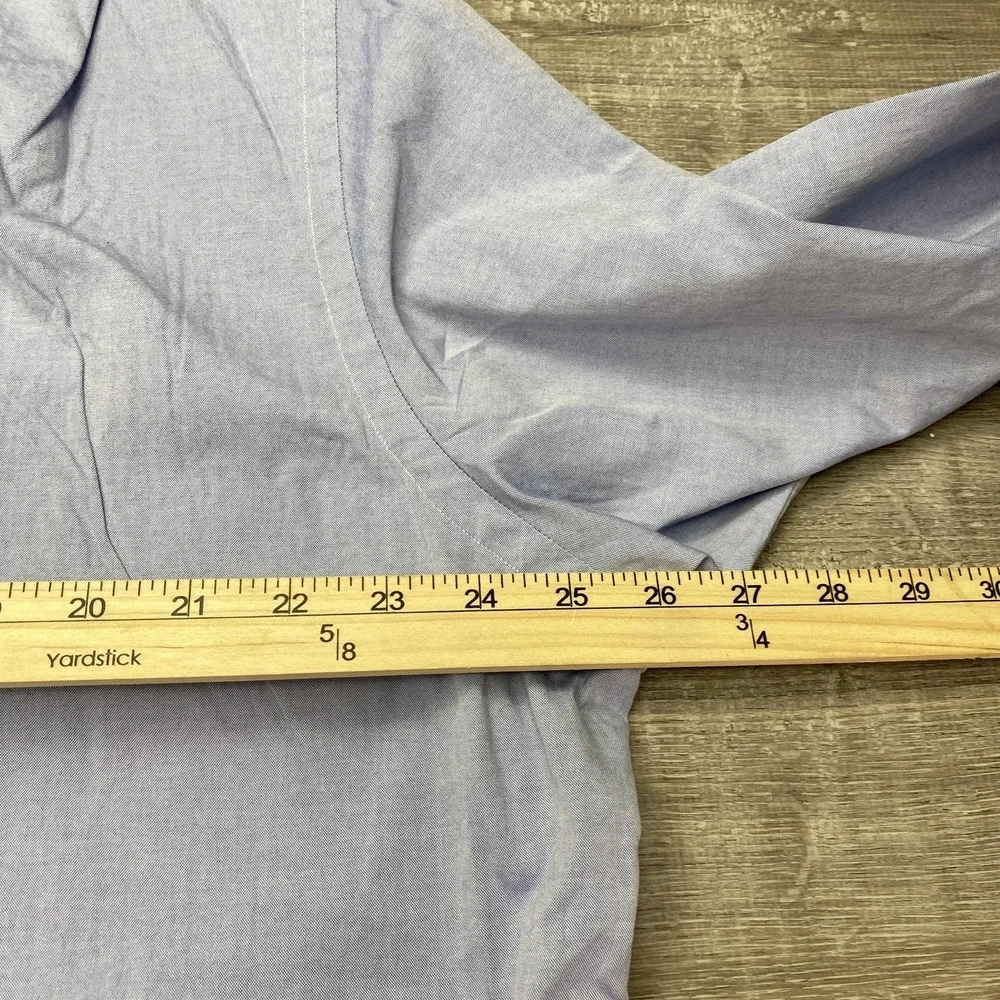 Polo Ralph Lauren Shirt Mens 2XL Blue Solid Oxford Long‎ Sleeve Button Down